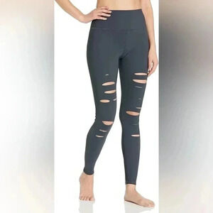 Alo Yoga Ripped Warrior Leggings Color: Anthracite